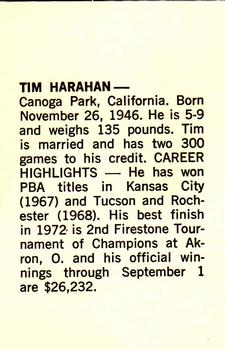1973 PBA Bowling #NNO Tim Harahan Back